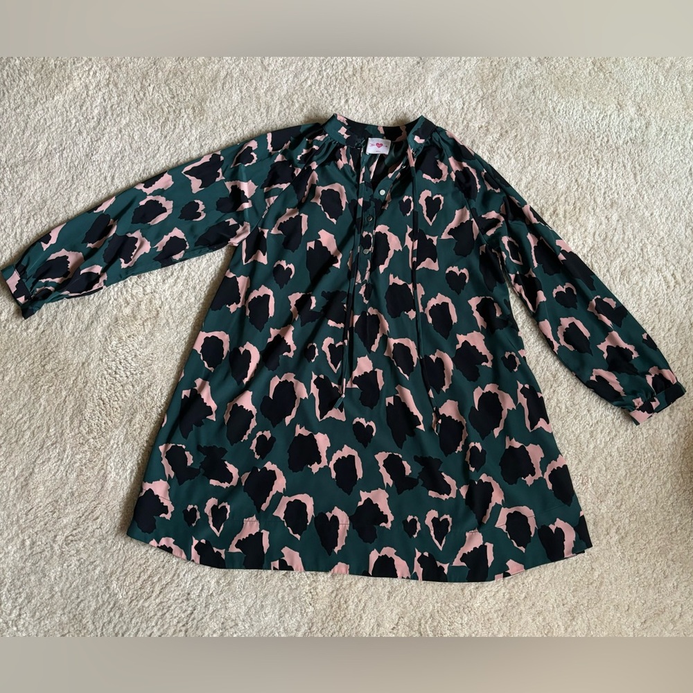 Buddy Love Multi Camouflage Like Print Shift Dress. Size Small.
